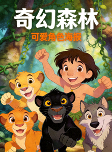 动画电影《奇幻森林》可爱角色海报