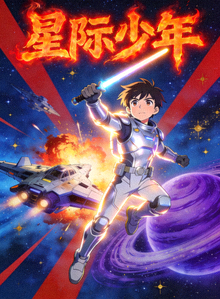 动漫《星际少年》热血动画海报